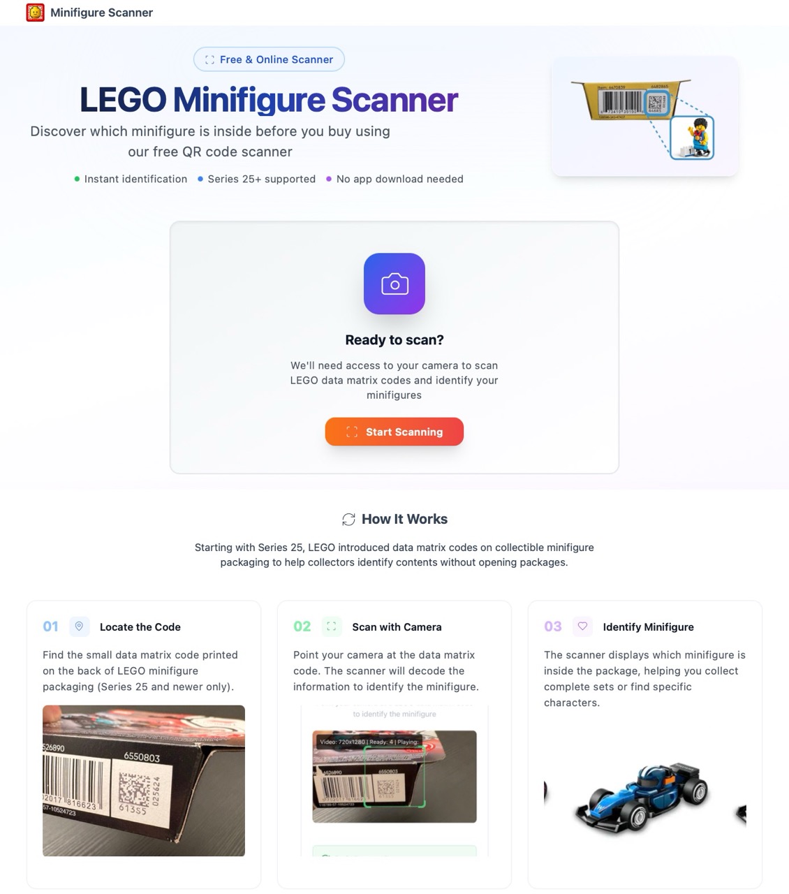 Minifigure Scanner